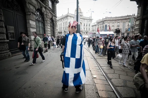 Εορτασμός της ημέρας εργασίας στο Μιλάνο 1η Μαΐου 2013 — Φωτογραφία Αρχείου