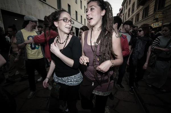 Labor firandet i Milano den 1 maj, 2013 — Stockfoto