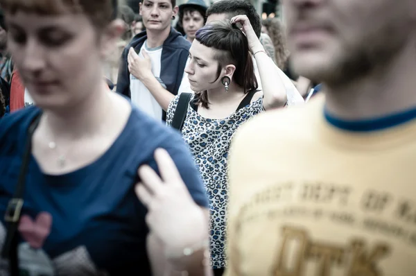 Obchody dnia pracy w Mediolanie 1 maja 2013 — Zdjęcie stockowe