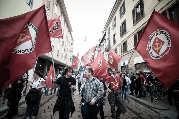 Labor firandet i Milano den 1 maj, 2013 — Stockfoto