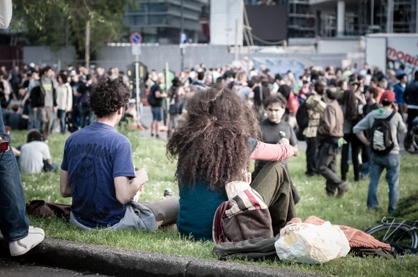 Viering van de dag van de arbeid in Milaan, 1 mei 2013 — Stockfoto