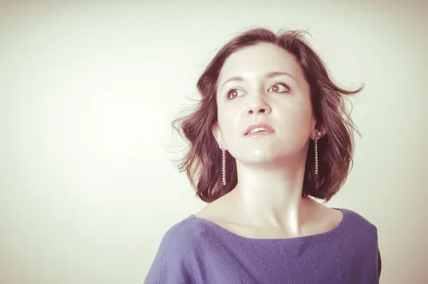 Vintage portrait of young woman — Stock Photo, Image