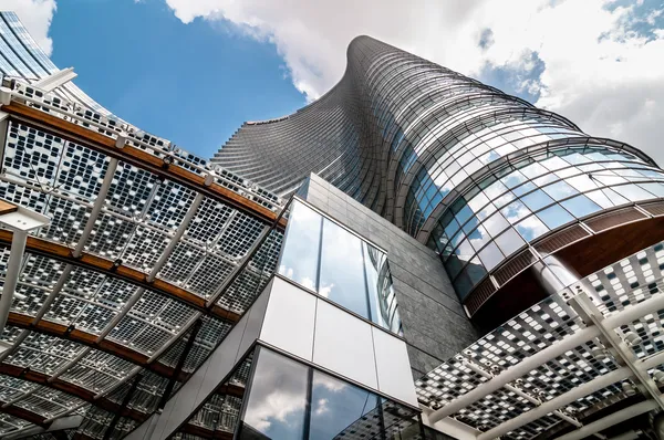 Бізнес будівництва Unicredit вежі в Мілані — стокове фото