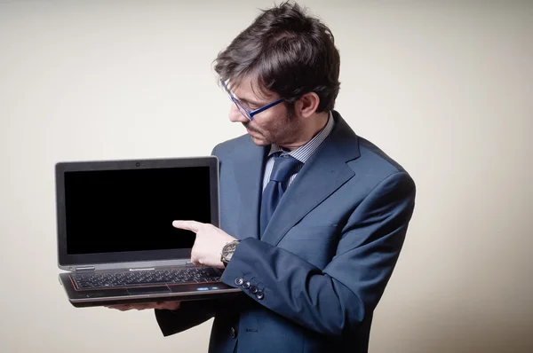 Businessman with notebook — Stock Photo, Image