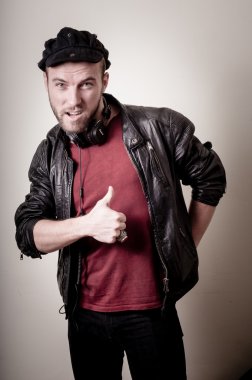 şık hipster adam portresi