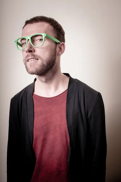 세련 된 hipster 남자 초상화 — 스톡 사진