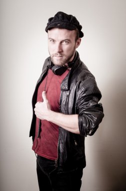 şık hipster adam portresi