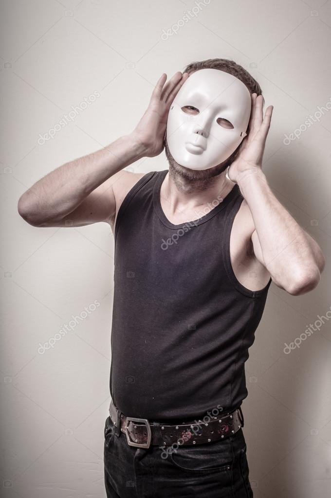 white mask man