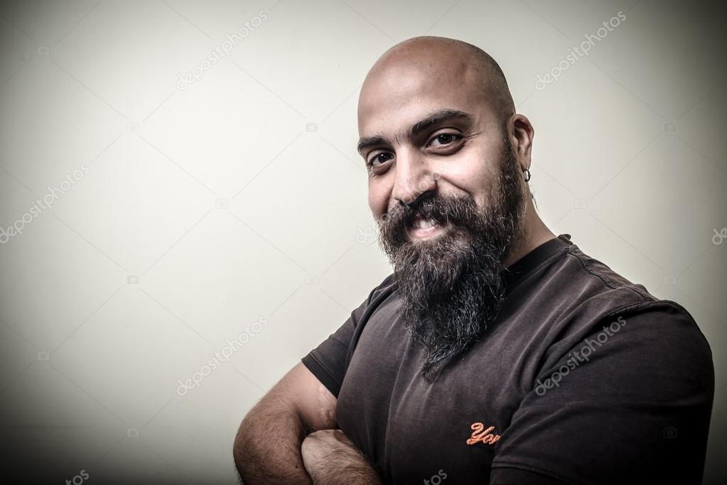 Smiling bearded man