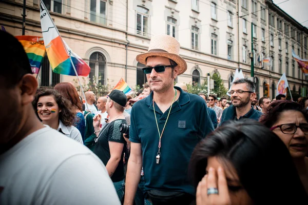 Pochod gay pride v Miláně v červnu, 29 2013 — Stock fotografie