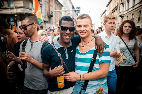 Gay Pride parade in Milan on June, 29 2013 — Stock Photo, Image