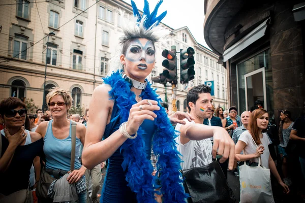 Parada dumy gejowskiej w Mediolanie na 29 czerwca 2013 r. — Zdjęcie stockowe