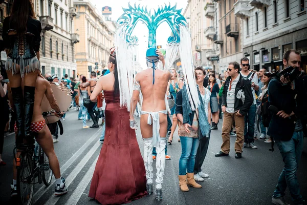 Gay pride-paraden i Milano på juni, 29 2013 — Stockfoto