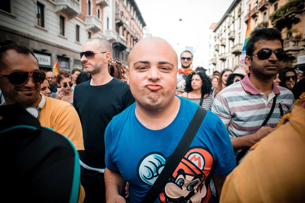 Meleg büszkeség parádé Milánóban, a június, 29 2013 — Stock Fotó
