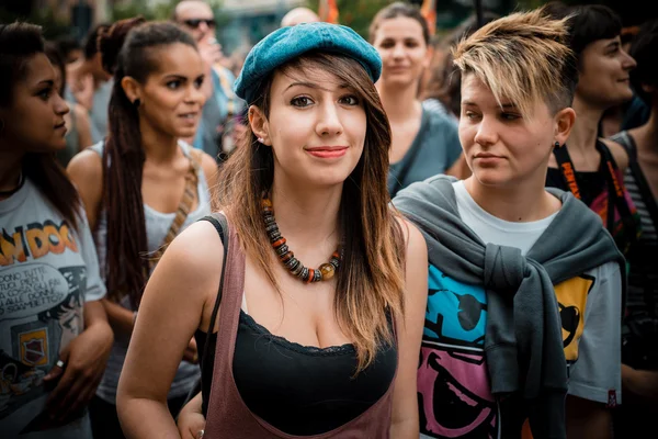 Gay Pride parade in Milan on June, 29 2013 — Stock Photo, Image