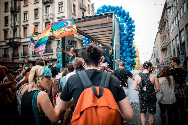 Gay pride-paraden i Milano på juni, 29 2013 — Stockfoto