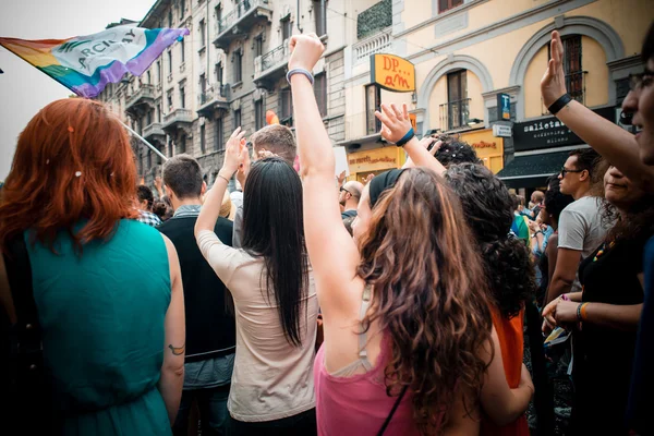 Gay Pride parade in Milan on June, 29 2013 — Stock Photo, Image