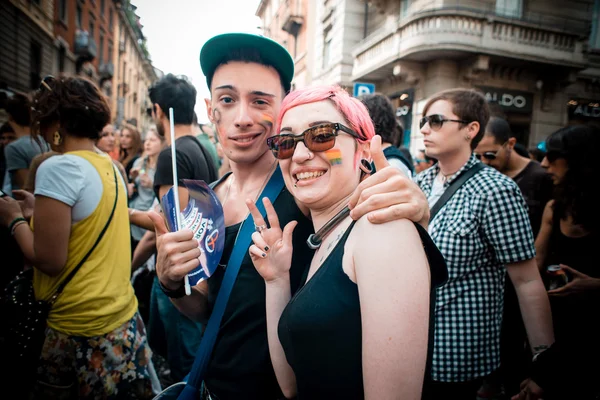 Desfile del Orgullo Gay en Milán el 29 de junio de 2013 — Foto de Stock