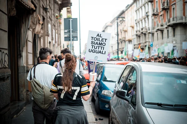 Pochod gay pride v Miláně v červnu, 29 2013 — Stock fotografie