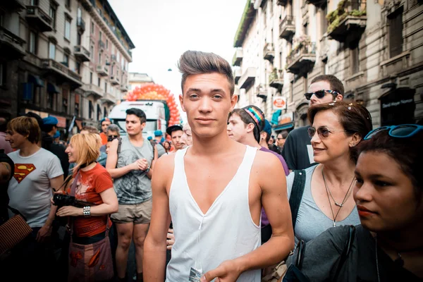 Gay Pride parade in Milan on June, 29 2013 — Stock Photo, Image