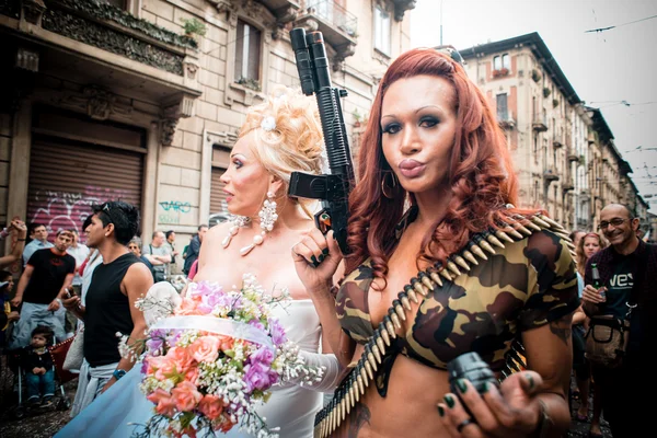 Défilé de la Gay Pride à Milan le 29 juin 2013 — Photo