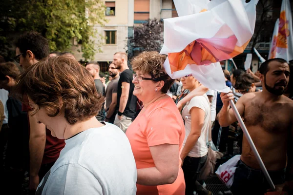 Gay Pride parade in Milan on June, 29 2013 — Stock Photo, Image