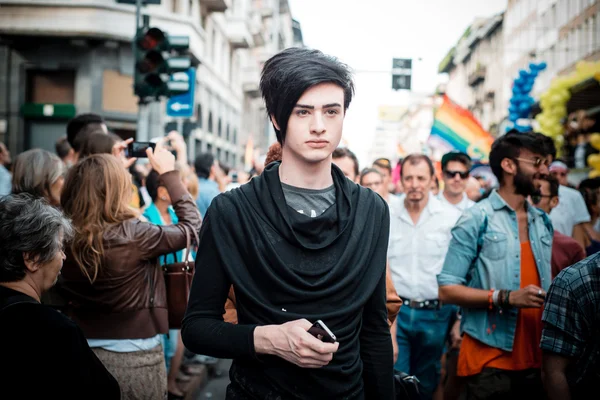 Gay Pride parade in Milan on June, 29 2013 — Stock Photo, Image