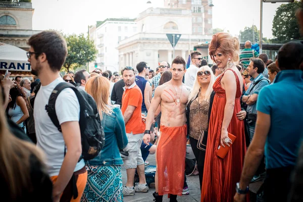 Gay pride-parade in Milaan op 29 juni 2013 — Stockfoto