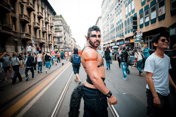 Gay Pride parade in Milan on June, 29 2013 — Stock Photo, Image