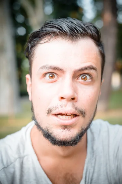 Close up portrait of youg stylish man — Stock Photo, Image