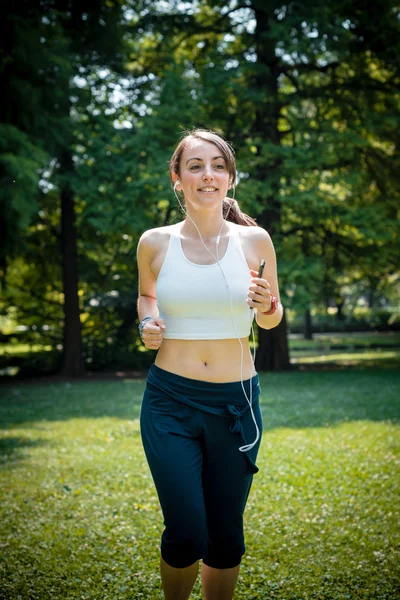 Schöne Frau Fitness Laufen — Stockfoto