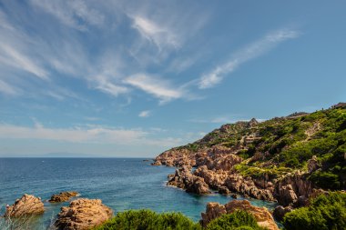 Costa paradiso Sardunya deniz manzara