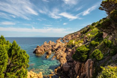 costa paradiso sardinia sea landscape clipart
