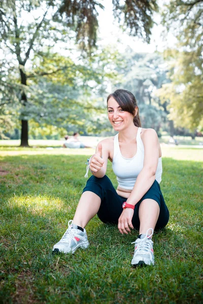 Güzel bir kadın fitness — Stok fotoğraf