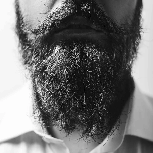 Close up de barba longa e bigode — Fotografia de Stock