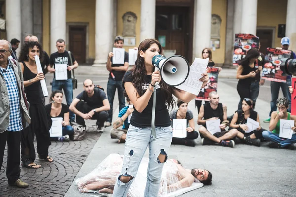 269 life manifestation in Milan on September, 26 2013 — Stock Photo, Image