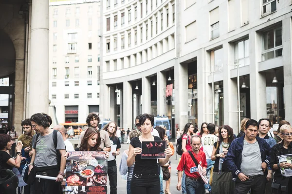 269 liv manifestation i Milano på 26 september 2013 — Stockfoto
