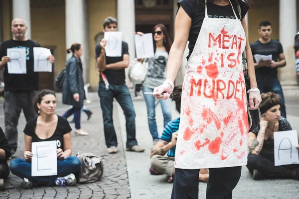 269 leven manifestatie in Milaan op 26 september 2013 — Stockfoto