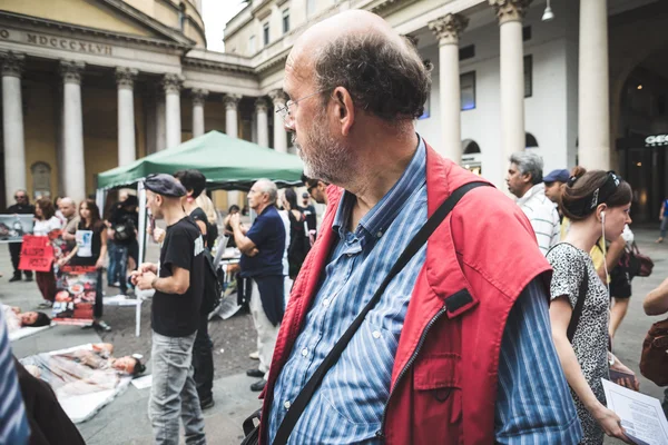 269 leven manifestatie in Milaan op 26 september 2013 — Stockfoto