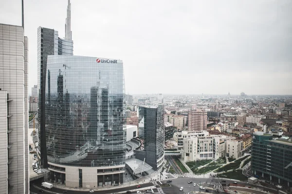 Pemandangan Milan dari menara Garibaldi — Stok Foto