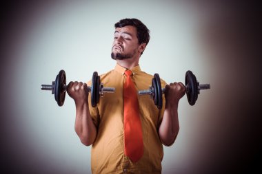 komik crazy genç adam halter