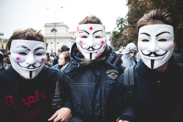 Демонстрация студентов Милана 4 октября 2013 года

