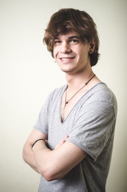 şık genç sarışın hipster adam