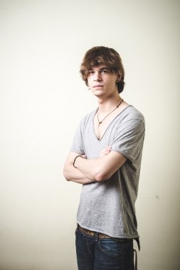 şık genç sarışın hipster adam