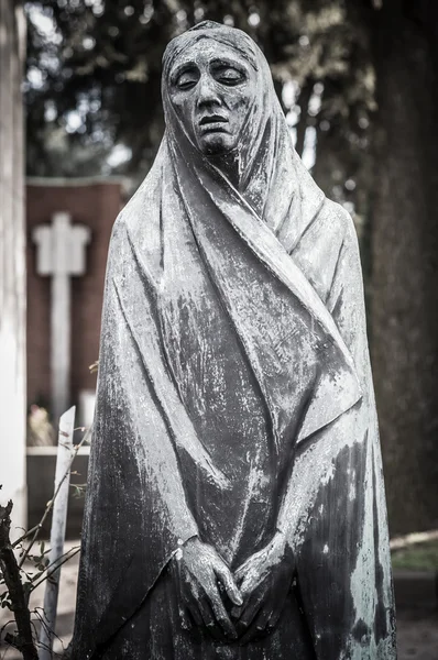 可怕的公墓雕像 — 图库照片