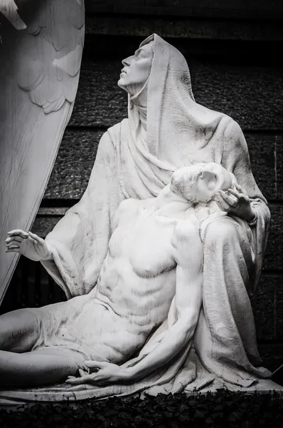 Jesus Cristo e Virgem Maria estátua — Fotografia de Stock