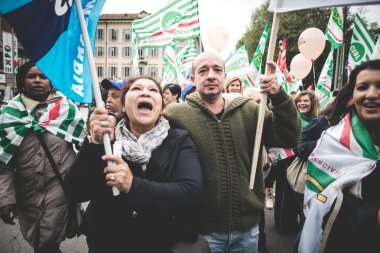Milano turizm Ulusal grev 31 Ekim 2013 tarihinde