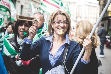 Milano turizm Ulusal grev 31 Ekim 2013 tarihinde