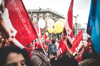 Milano turizm Ulusal grev 31 Ekim 2013 tarihinde