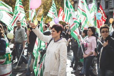 Milano turizm Ulusal grev 31 Ekim 2013 tarihinde